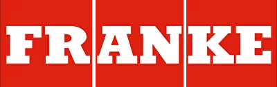 Logo von FRANKE mit rotem Hintergrund